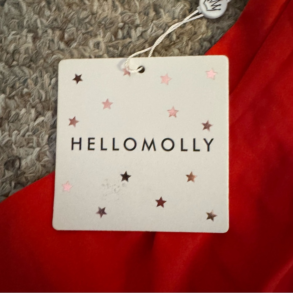 Hello Molly Red One-Shoulder Ruffle Dress NWT - Picture 2 of 9